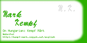 mark kempf business card